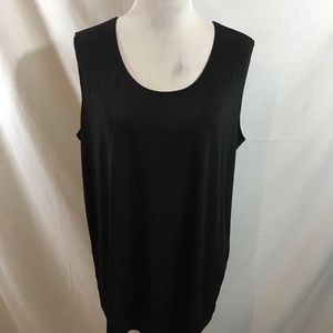 Ulla Popken black sleeveless top - womens 20/22, armpit to armpit = 22.5"